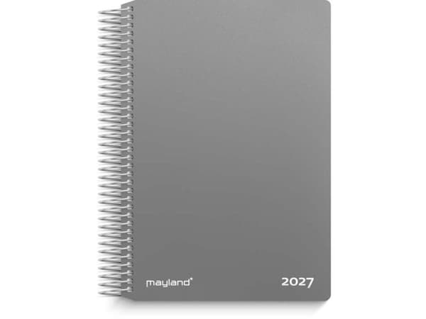 Dagkalender mörkgrå PP-plast 2027