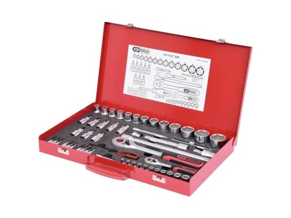 KS TOOLS - Ratsiat - 52 kpl - 1/4", 1/2" kotelo
