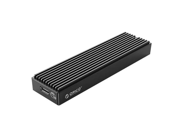 M.2 NVME USB-C 10Gbps -asematasku - musta