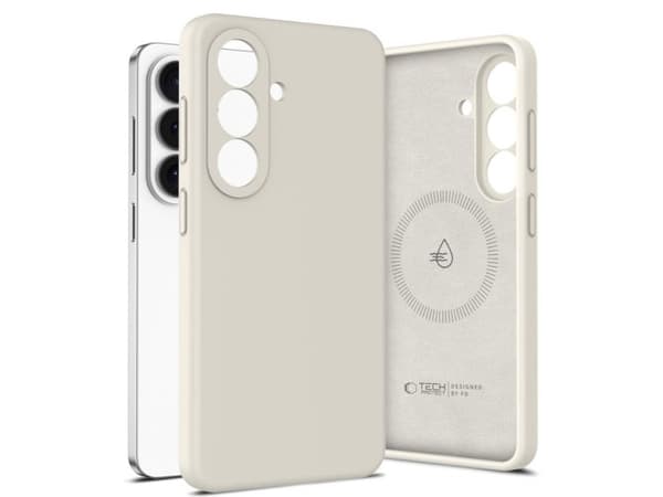 Tech-Protect Silicone MagSafe Case for Samsung Galaxy S26+ - Beige