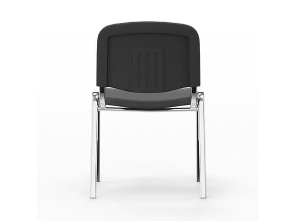 Spisebord, mørkegrå med krom stålben