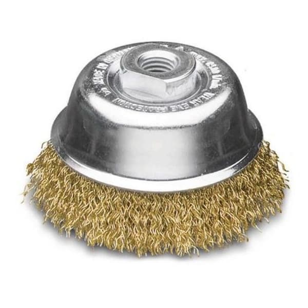 Lessmann kopparborste vågig 100 mm M14 RF 0,35