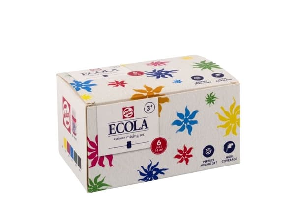 Ecola posterfärg, primärfärger | 6 x