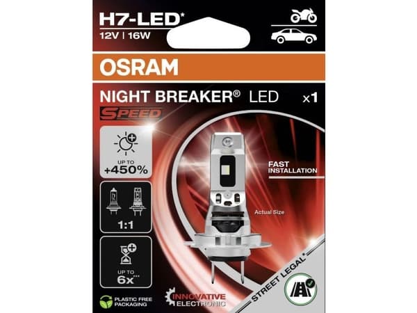 Osram Night Breaker LED Speed H7 +450% (1 stk)