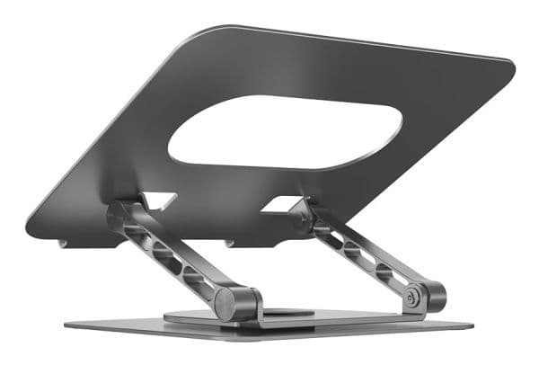 Unitek - Ställ för bärbar dator - adjustable, with 360° rotating base - 10" - 16" - rymdgrå