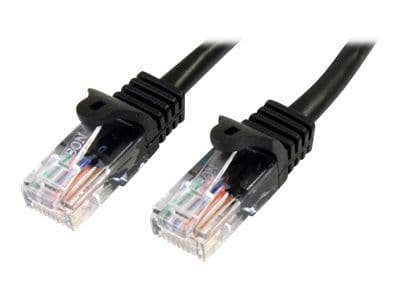 StarTech.com 2m Black Cat5e / Cat 5 Snagless Patch Cable - Patchkabel - RJ-45 (han) til RJ-45 (han) - 2 m - UTP - CAT 5e - formet, knastfri - sortti