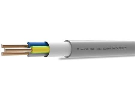 FIX-PRO FIXPRO installationskabel 3G1,5 mm² grå 300/500V, halogenfri, 50 meter ring. - (50 meter)