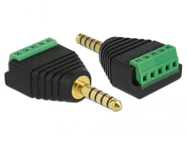 DeLOCK 65948, 4.4 mm, Terminal Block, Musta, Vihreä