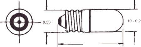 Glødelampe dværglampe E10 6V 10x23mm 0,18A