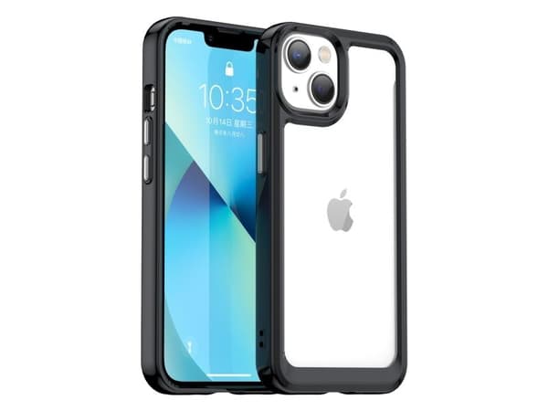 Outer Space Case iPhone 14 Plus rigid case with gel frame black