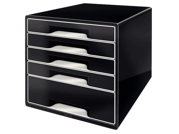 Skuffekabinet Leitz Desk Cube 5-skuffer sort/antracitgrå