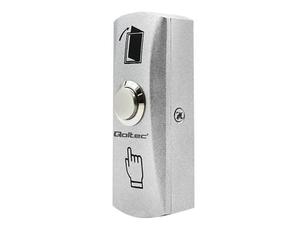 Qoltec metal exit button | silver