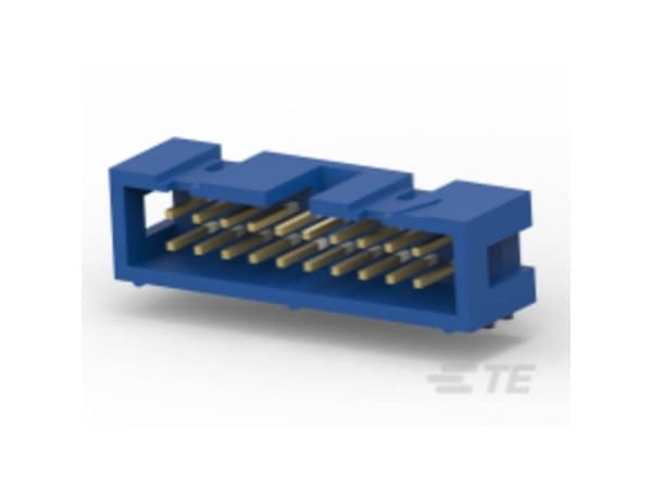 TE Connectivity AMP-LATCH Series Right Angle Through Hole PCB Header, 20 Contact(s), 2.54mm Pitch, 2 Row(s), Shrouded