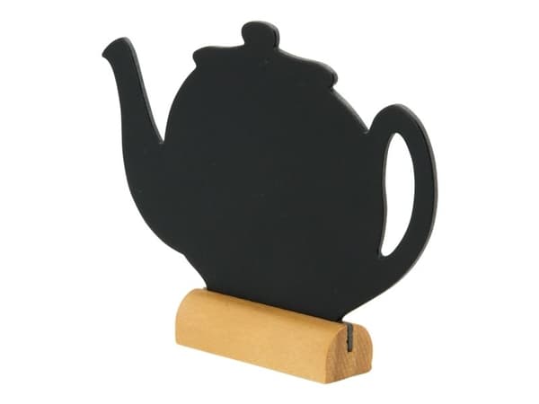 Securit® silhuet TEAPOT bordskilt i sort