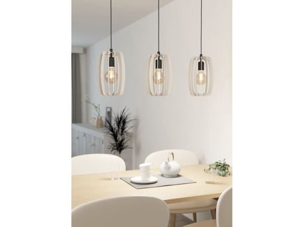 EGLO BAJAZZARA langbordlampe 3L E27 sort/sand