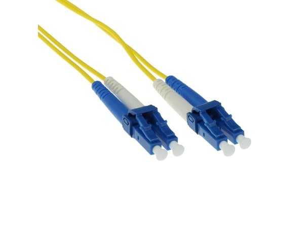 0,5 meter LSZH singlemode OS2 fiber patchkabel duplex med LC-kontakter