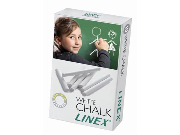 Styrelsekrita Linex vit - (10 st.)
