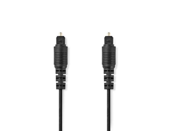 Nedis CAGL25000BK20, Toslink, Hankjønn, Toslink, Hankjønn, 2 m, Sort