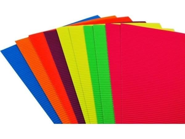 A4 korrugert fluo papp 10 stk