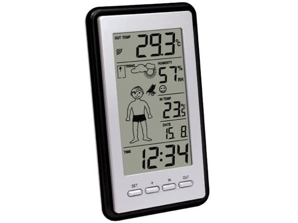 Technoline WS 9632 IT, Sort, Utendørs Barometer, Termometer, Termometer, 100 m, Batteri