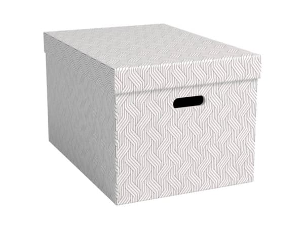 Leitz VON 61420001, Förvaringslåda, Vit, Rektangulär, Kartong, Mönstrad, inomhus