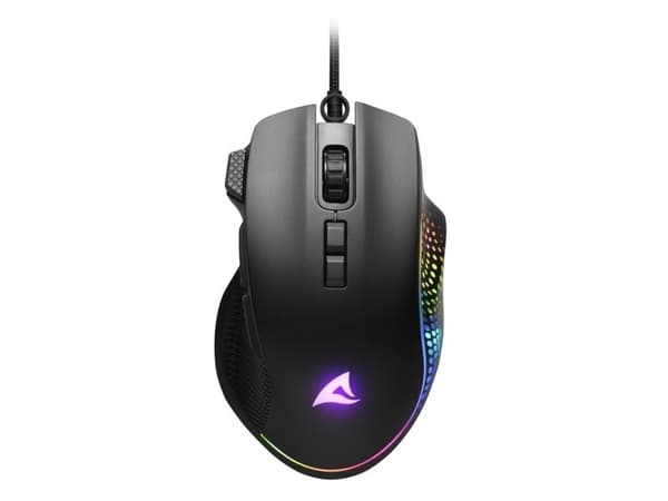 Sharkoon SHARK Force 3 - Mus - optisk - 8 knapper - kablet - USB - svart
