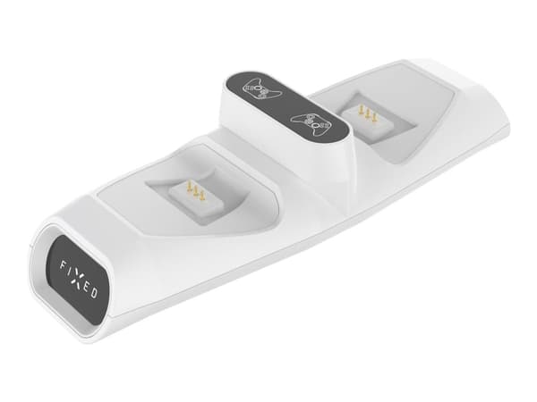 FIXED - Laddningsställ - 2 utdatakontakter (styrenhet för Xbox) - vit
