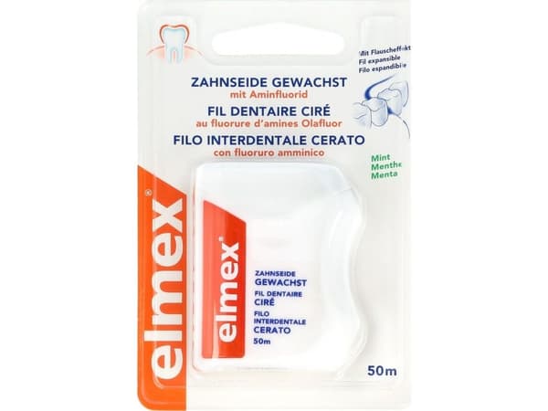 Elmex waxed mint tooth floss 1pc-50m