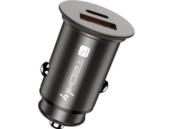 Techly IUSB2-CAR5-AC38W, Automatisk, Cigartenner/lighter, 12 V, 3 A, Sort