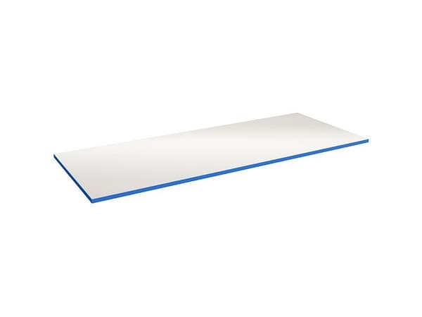 Benkeplate 24 mm 2500 x 620 mm Grå HPL Blå ABS-kant