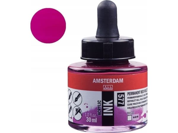 Amsterdam Acrylic Ink flaska Permanent Red Violet Light 577
