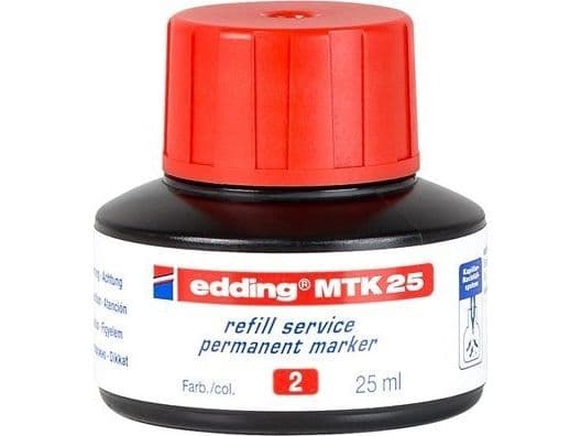 edding MTK 25 - Muste - pysyvä - punainen - 25 ml