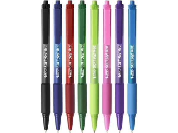 Kuglepen BIC Soft Feel Medium 1.0 mm blå - (12 stk.)