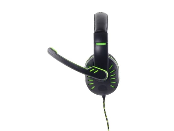 Crow gaming-headset med mikrofon, grön