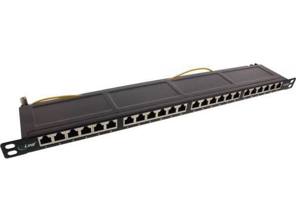 InLine 4043718209453, RJ-45, Cat6a, Sort, Rackmontering, 0.5U, 482,6 mm