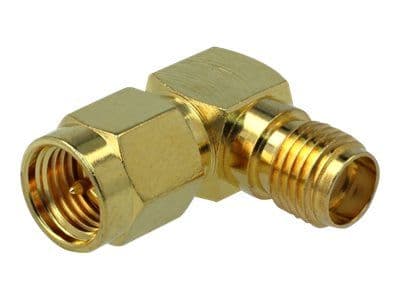 Delock - Antenneadapter - SMA (R) vinklet til SMA (P) rett