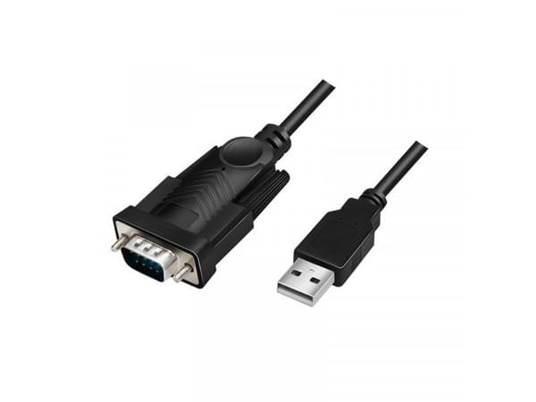 LogiLink AU0048A, Sort, 1,5 m, USB A, DB-9, Hankjønn, Hankjønn