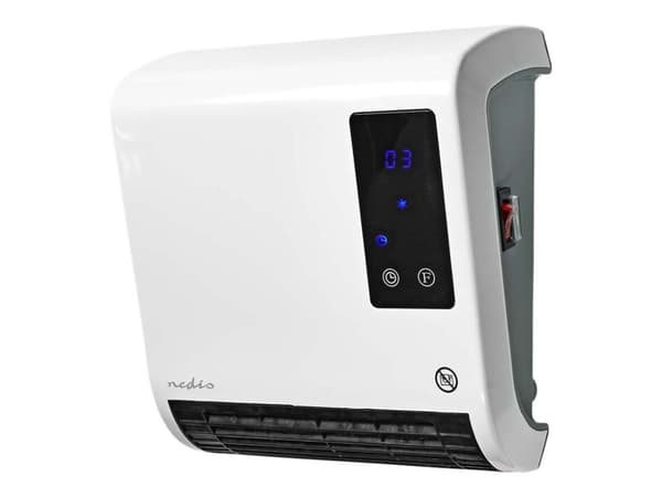 Nedis - Badrumsvärmare - väggmonterad - 2000 W - CEE 7/17 - vit