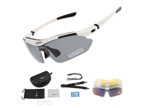 RockBros cykelglasögon polariserade 10002 vit set