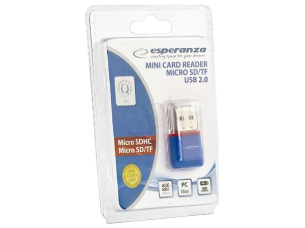 Esperanza EA134B - Kortläsare (TransFlash, microSD, microSDHC) - USB 2.0