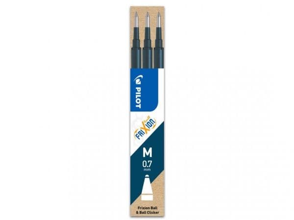 Refill Pilot Frixion Medium 0.7 mm blå/sort (3 stk.)