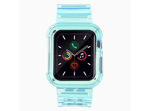 Hurtel silikonstropp/armbånd Strap Light Set til Apple Watch 44 mm blå