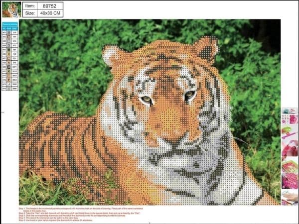 Centrum Diamantmosaikk 5D 30x40cm Tiger 89752