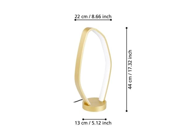 EGLO VALLEROSA bordlampe messing/hvit