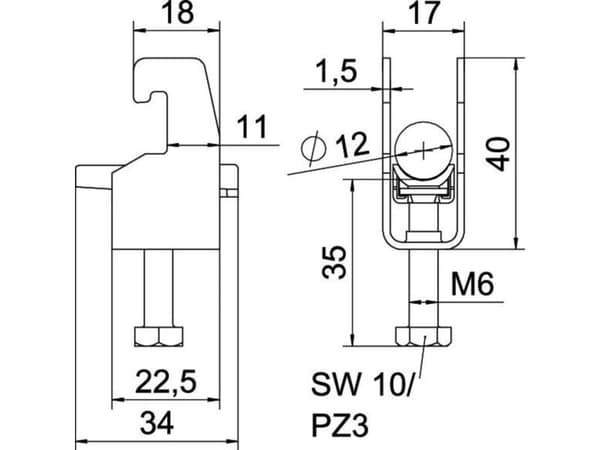 Obo Bettermann 1186702, 1 kpl