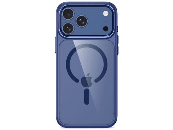 Tech-Protect Magmat Magsafe CC Case for iPhone 17 Pro / 18 Pro - Navy Blue and Transparent