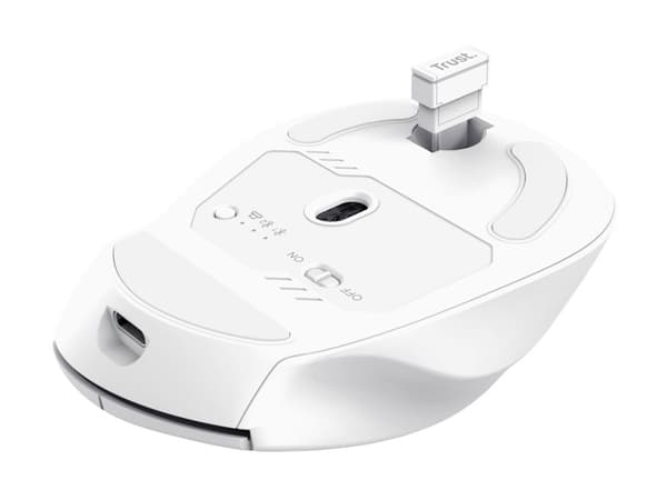 Trust Niven, Oikeakätinen, RF Wireless + Bluetooth, 3200 DPI, Valkoinen