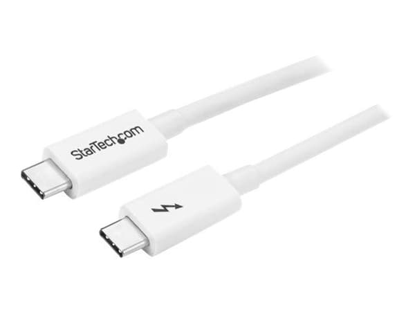 StarTech 6.6ft (2m) Thunderbolt 3 Cable, 20Gbps, 100W PD, 4K Video, Thunderbolt-Certified, Compatible w/ TB4/USB 3.2/DisplayPort - Thunderbolt-kabe...