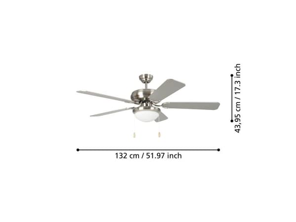 EGLO EICHEF LOFT ventilator Ø1320 AC BS/HVID