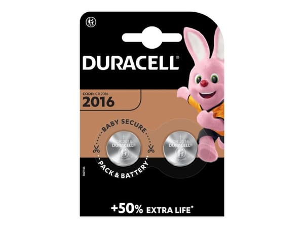 Duracell batterier CR2016 3 V 2 st